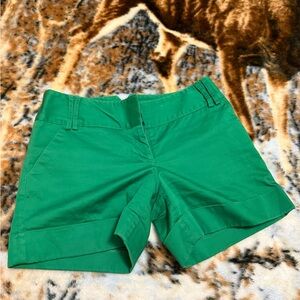 Express Green Bermuda Shorts Casual Cotton Blend